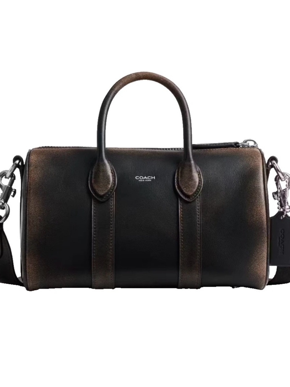 ❤️ Coach Black Glove-Tanned Loved Leather Compass 25 ❤️